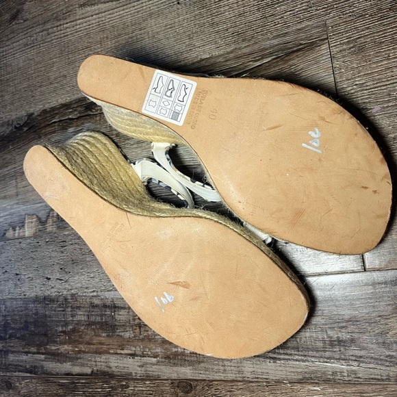 Celine Mystique Leather Printed Y2K Espadrilles Wedge Women’s Size US 10 - Picture 3 of 8